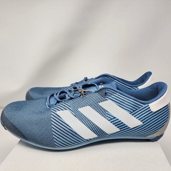 Adidas The Road Shoe Cycling Shoes Men SZ 12 Womens 13 Cleats White Blue GW5327 - Picture 6 of 10